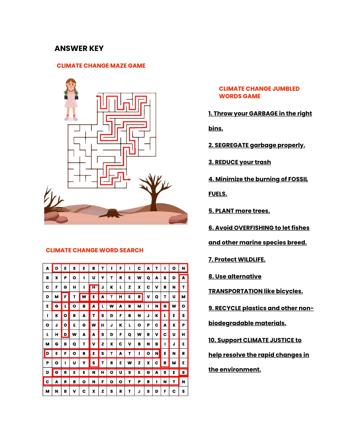 Free Climate Change Game Template to Edit Online