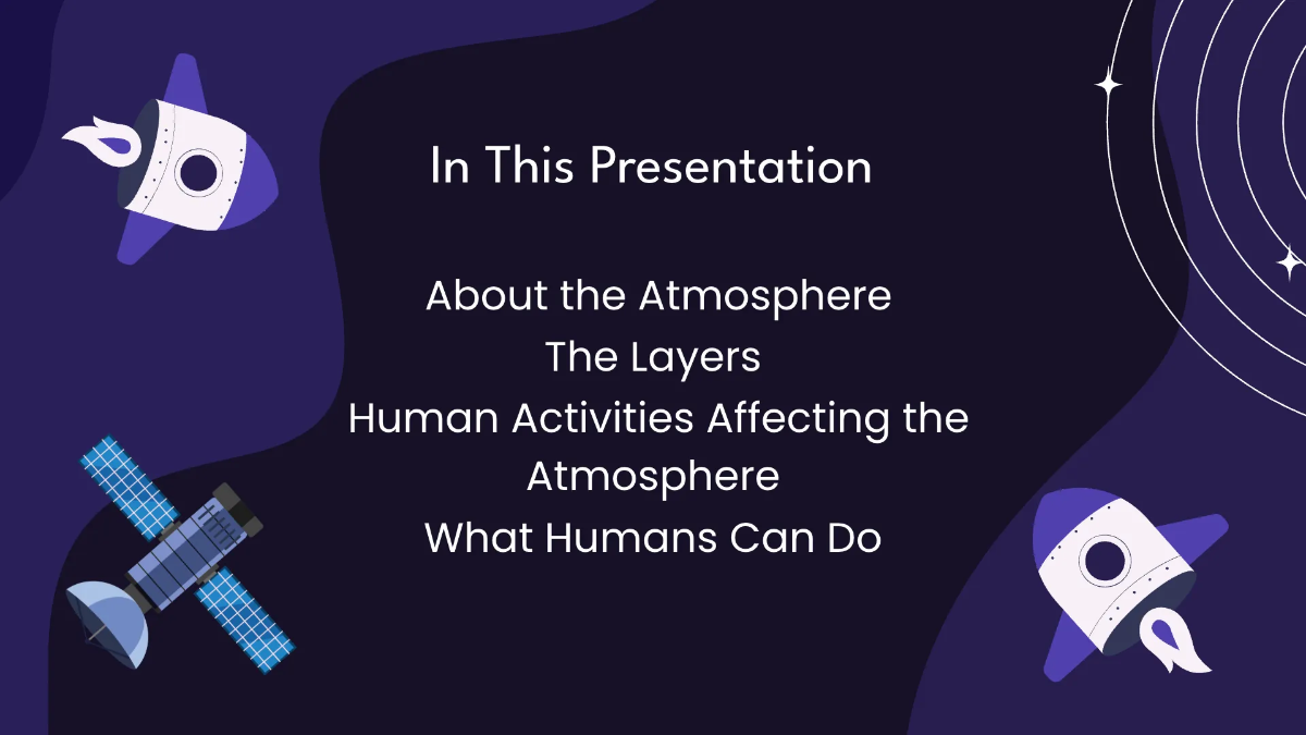 Free Earth's Atmosphere Class Presentation Template to Edit Online