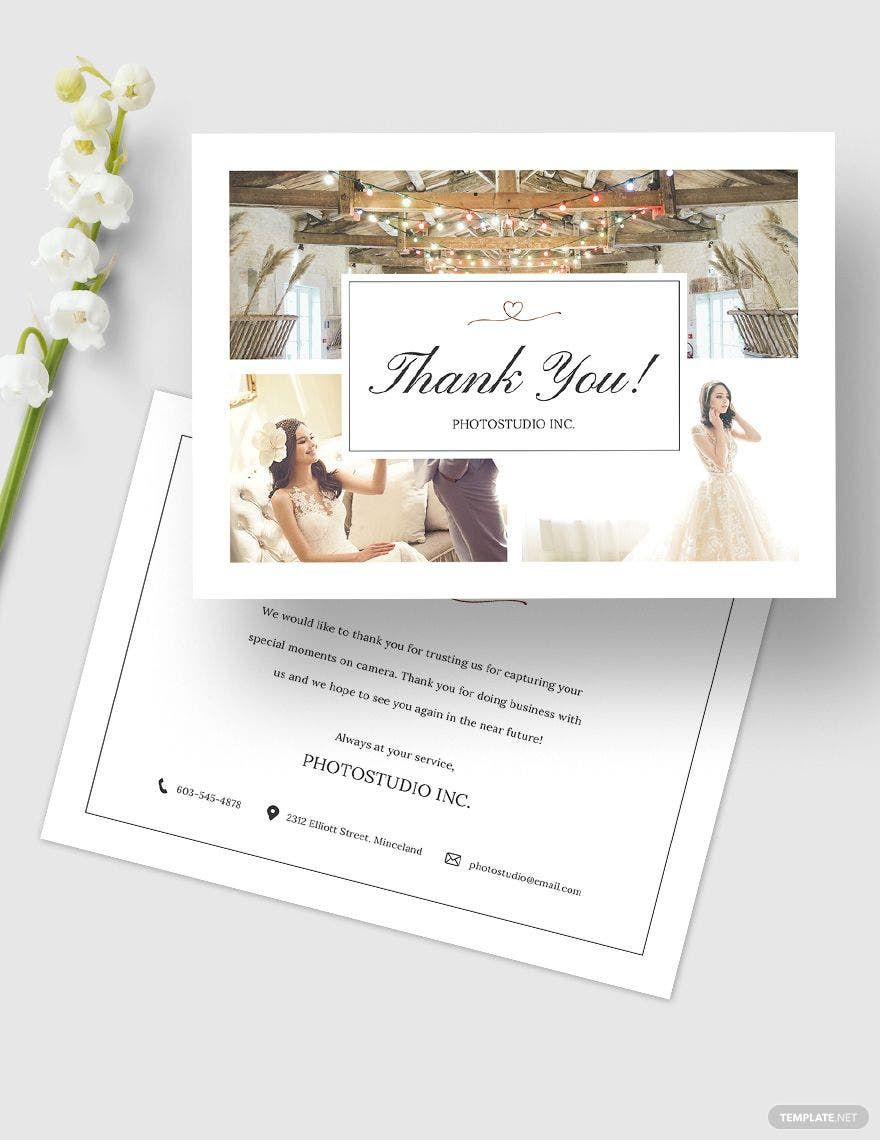 Photography Thank You Card Template
