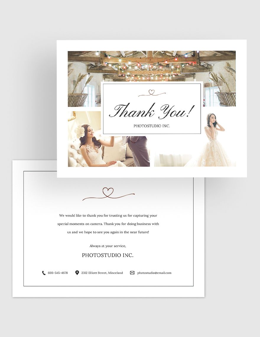 Photography Thank You Card Template