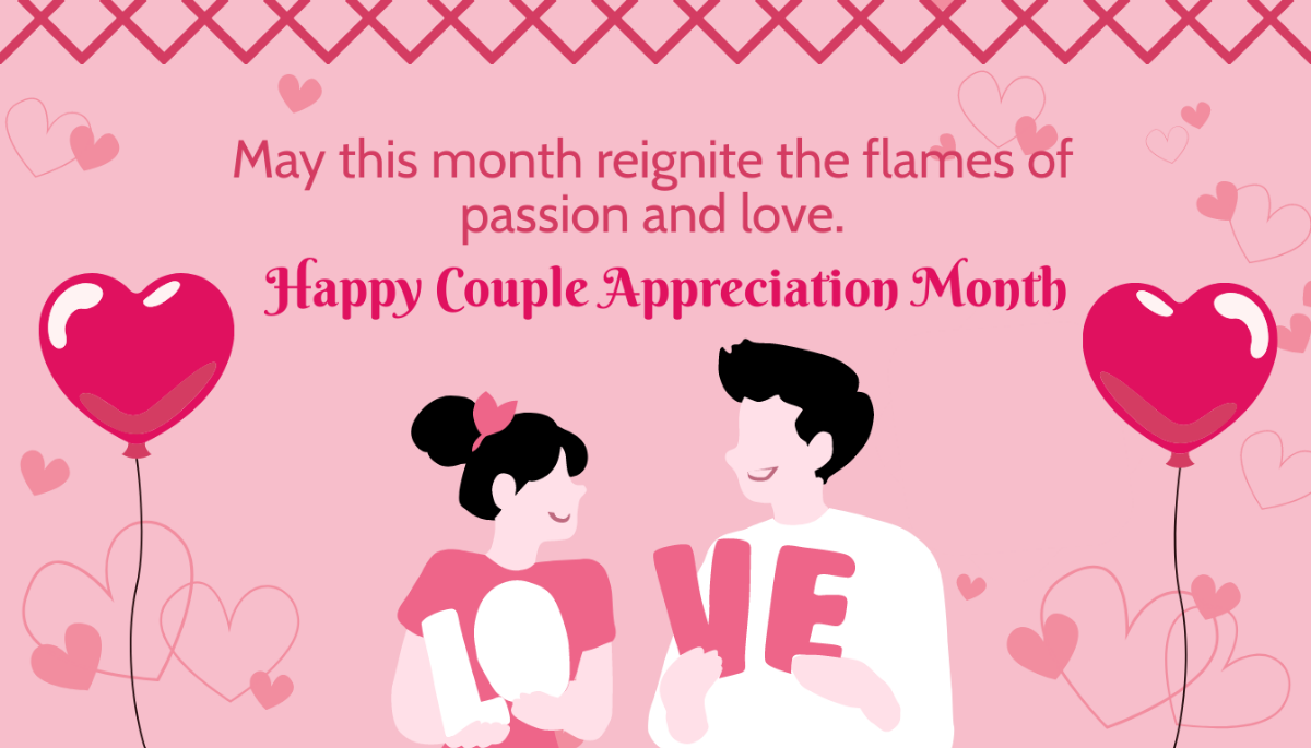 Free Couple Appreciation Month Card Template