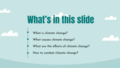 Free Climate Change Presentation Template to Edit Online