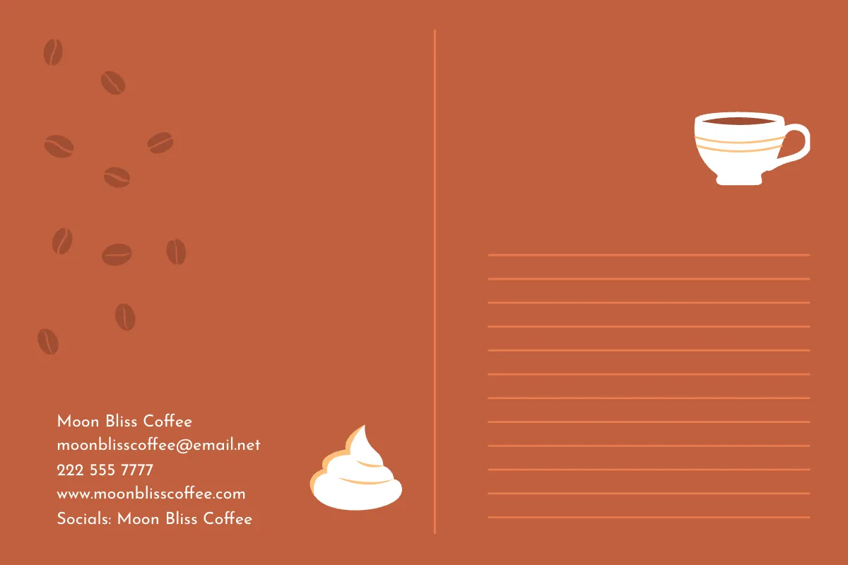Free Coffee Postcard Template to Edit Online