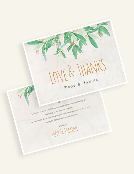 Free Rustic Floral Thank You Card Template to Edit Online
