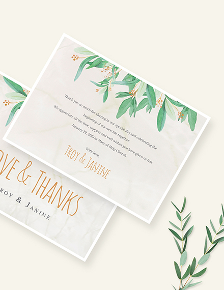 Free Rustic Floral Thank You Card Template to Edit Online
