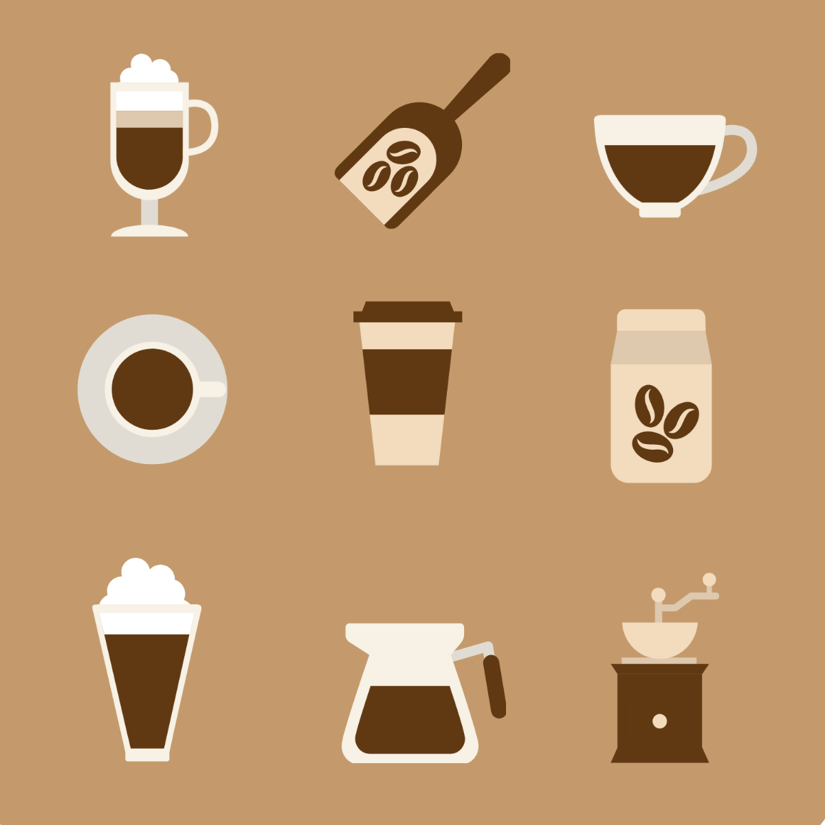 Free Coffee Symbols Template