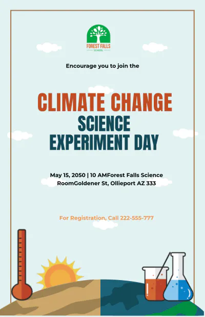Free Climate Change Poster Template to Edit Online