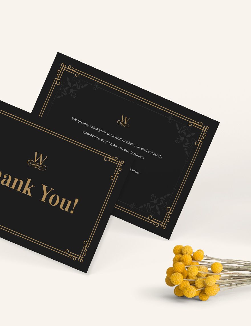 Vintage Thank You Card Template