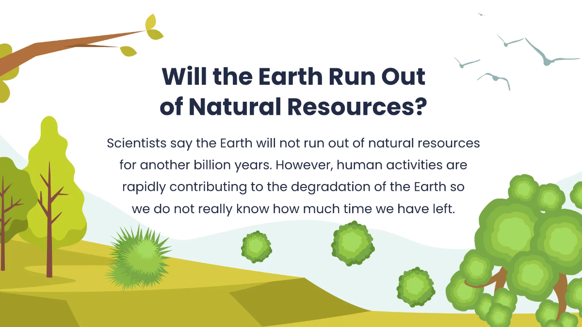 Free Earth's Natural Resources Presentation Template to Edit Online