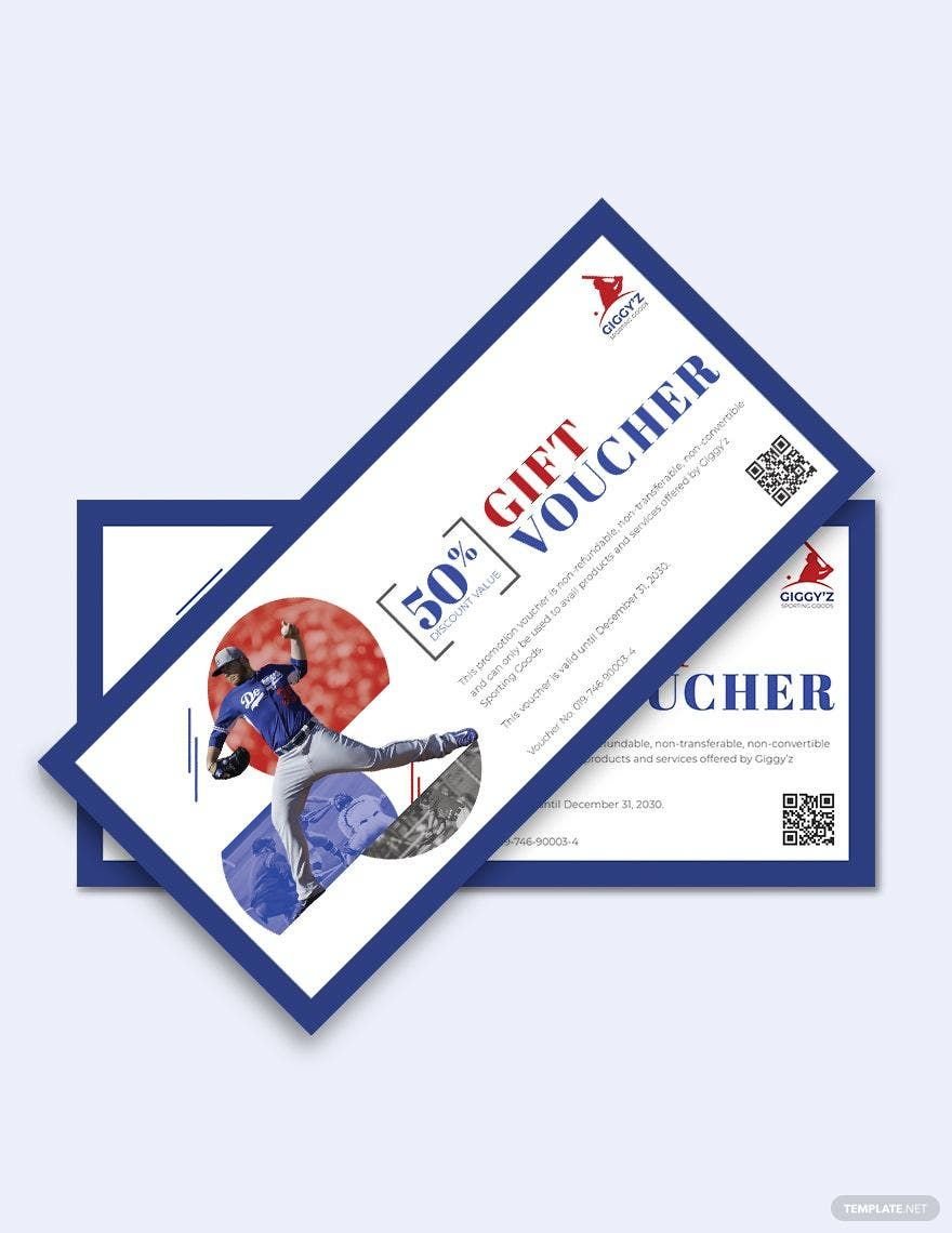Baseball Voucher Template in Word, PDF, Illustrator, PSD, Apple Pages, Publisher