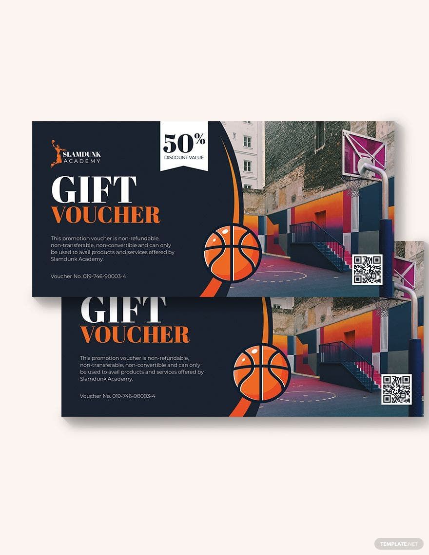 Basketball Voucher Template in Word, PDF, Illustrator, PSD, Apple Pages, Publisher