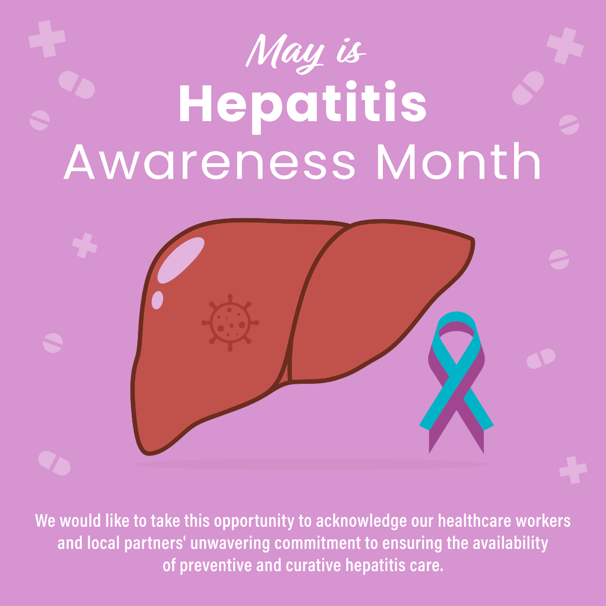 Hepatitis Awareness Month Instagram Post Template