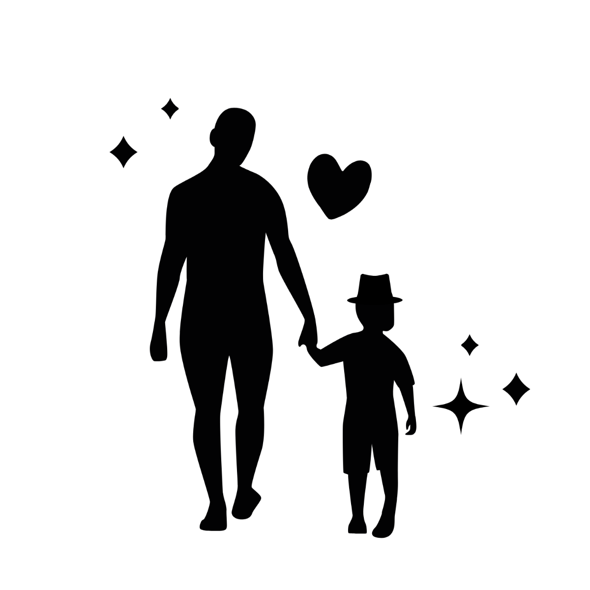 Father Silhouette Template