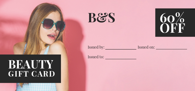 Beauty Gift Card Voucher Template