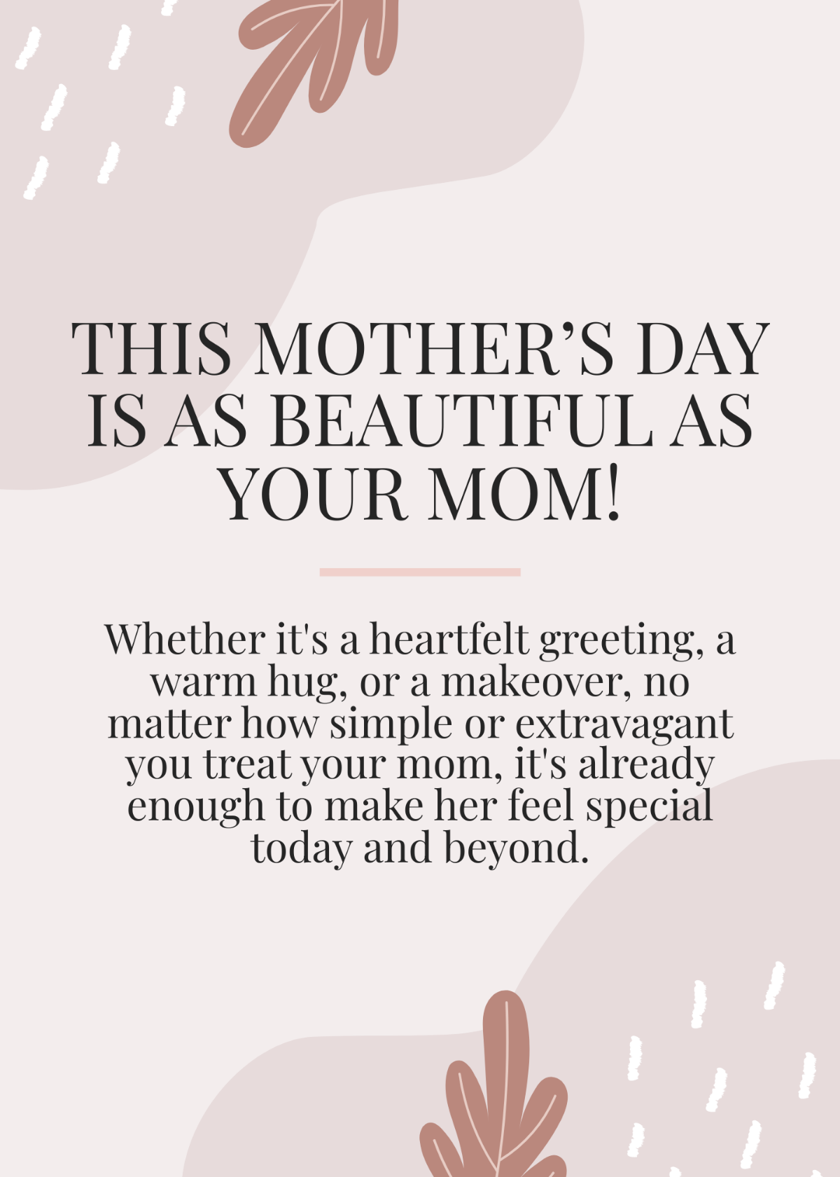 Mother's Day Observance Card Template