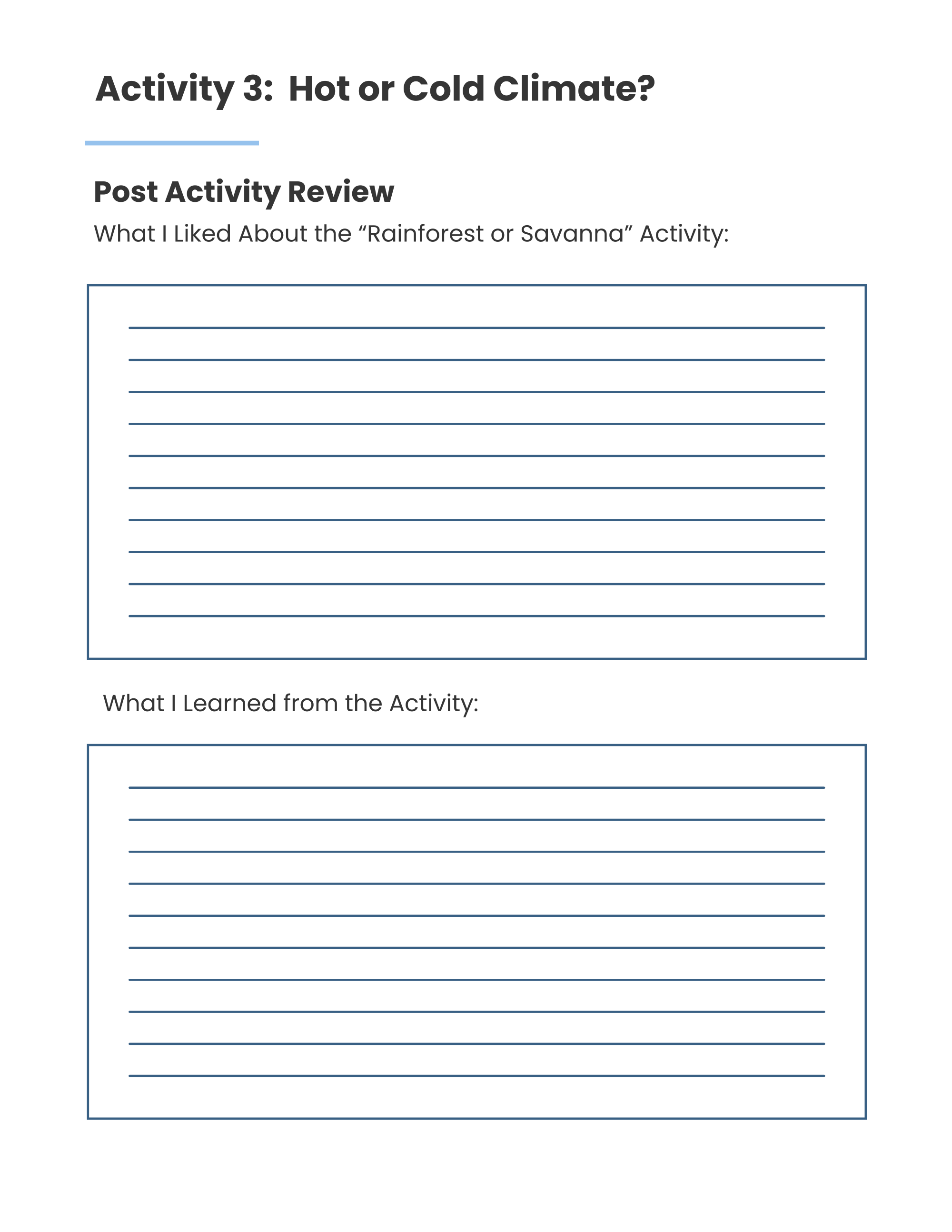 Free World Climate Workbook Template to Edit Online