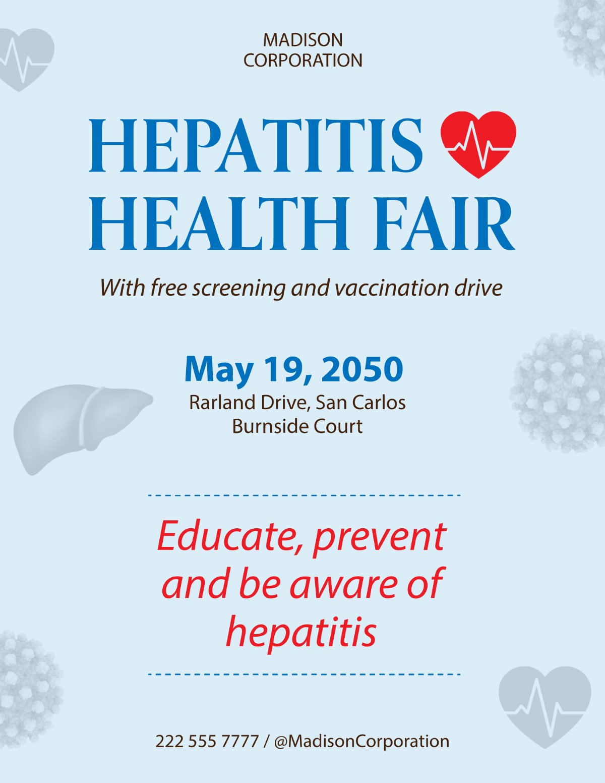 Hepatitis Awareness Month Promotion Template