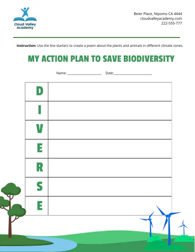 Free World Climate Poem Template to Edit Online