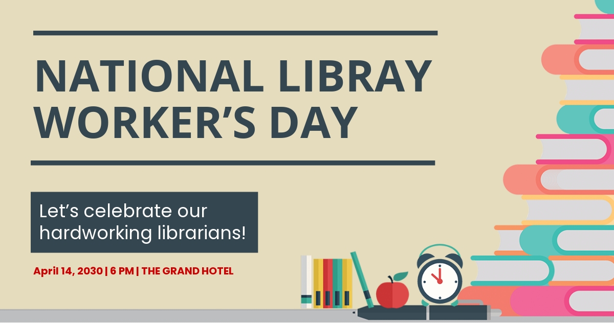 FREE National Library Workers Day Facebook Post Template - PSD