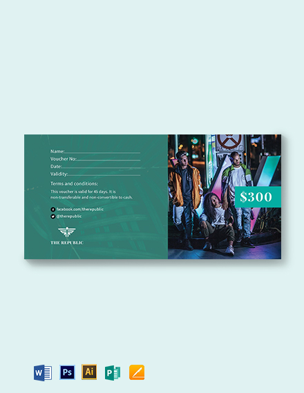 Free Blank Voucher Template - Download in Word, Illustrator, PSD, Apple ...