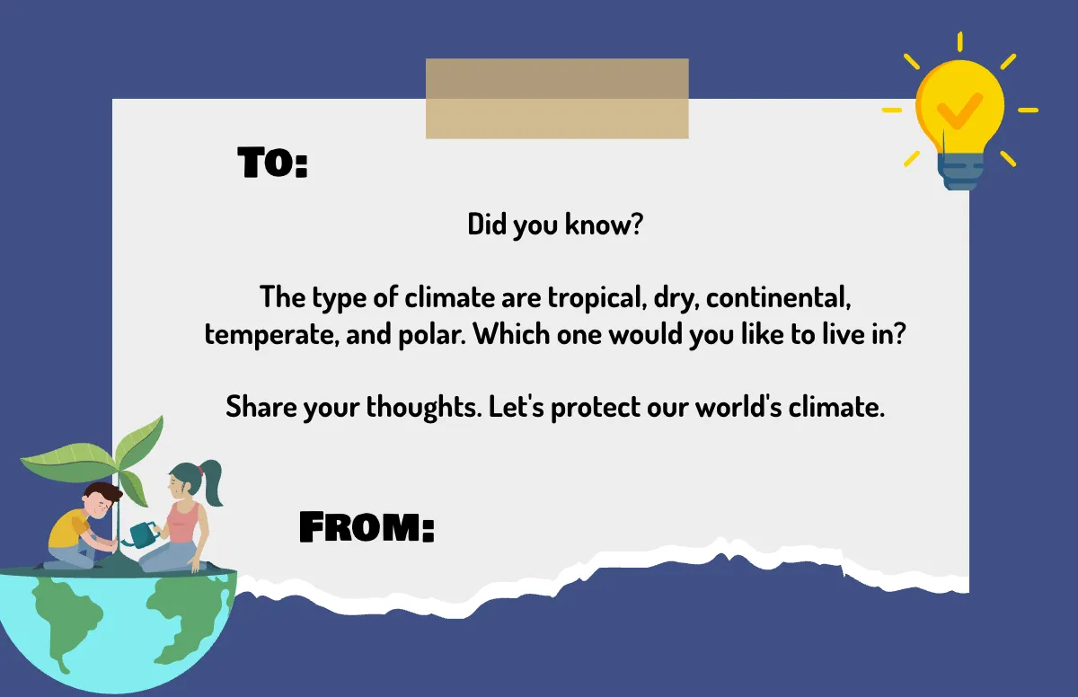 Free World Climate Note Template to Edit Online