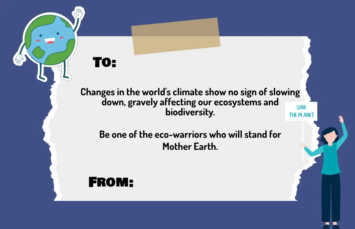 Free World Climate Note Template to Edit Online