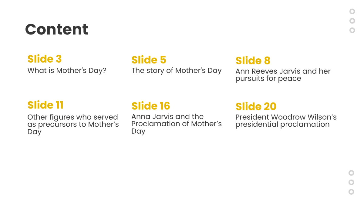 Free Simple Mother's Day Presentation Template to Edit Online
