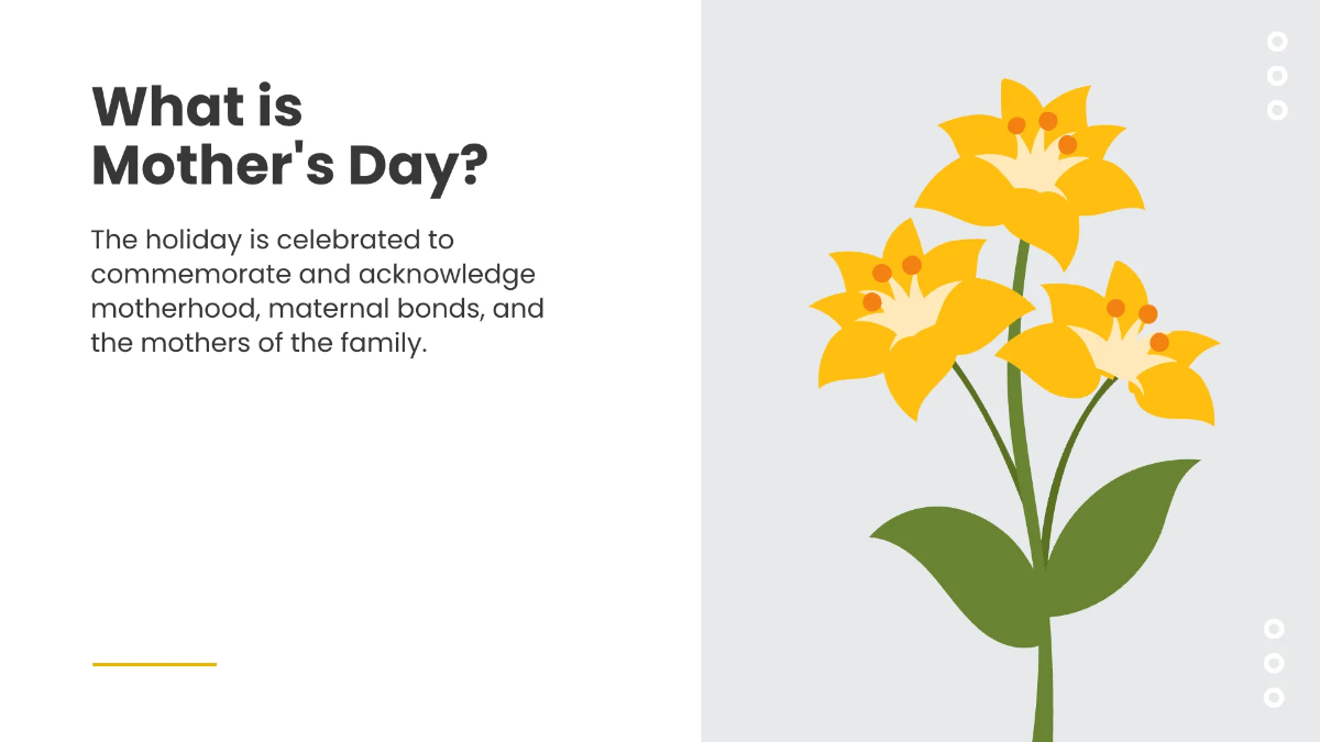 Free Simple Mother's Day Presentation Template to Edit Online