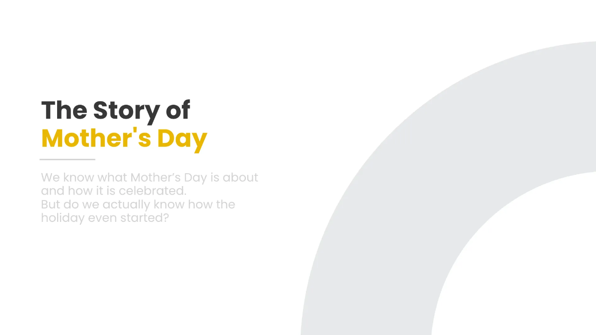 Free Simple Mother's Day Presentation Template to Edit Online