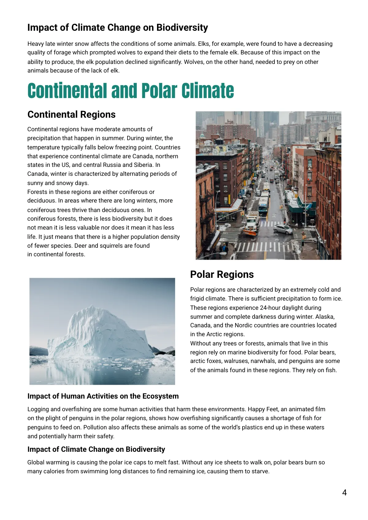 Free World Climate Handout Template to Edit Online