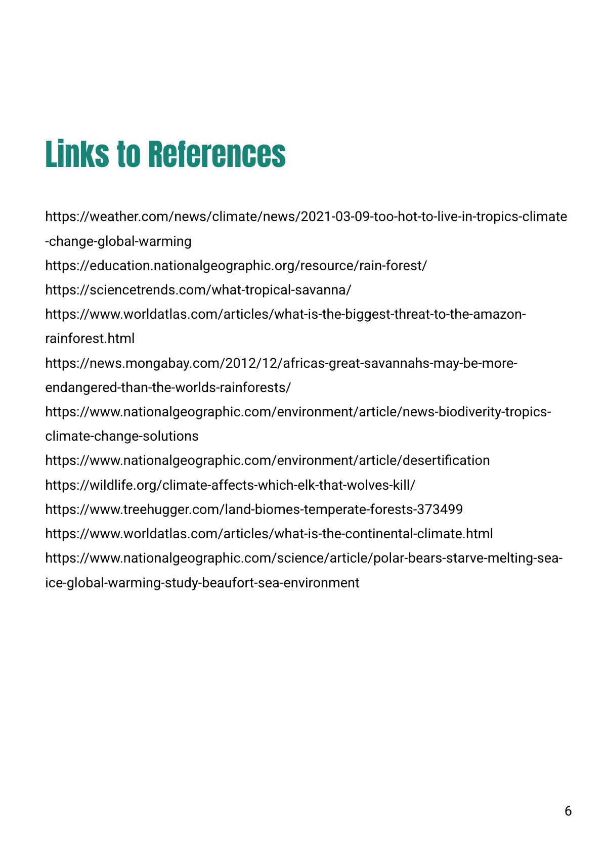 Free World Climate Handout Template to Edit Online