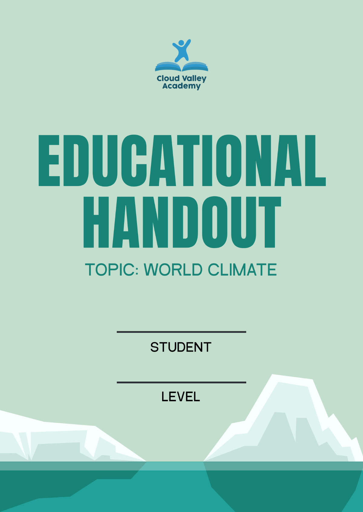 Free World Climate Handout Template
