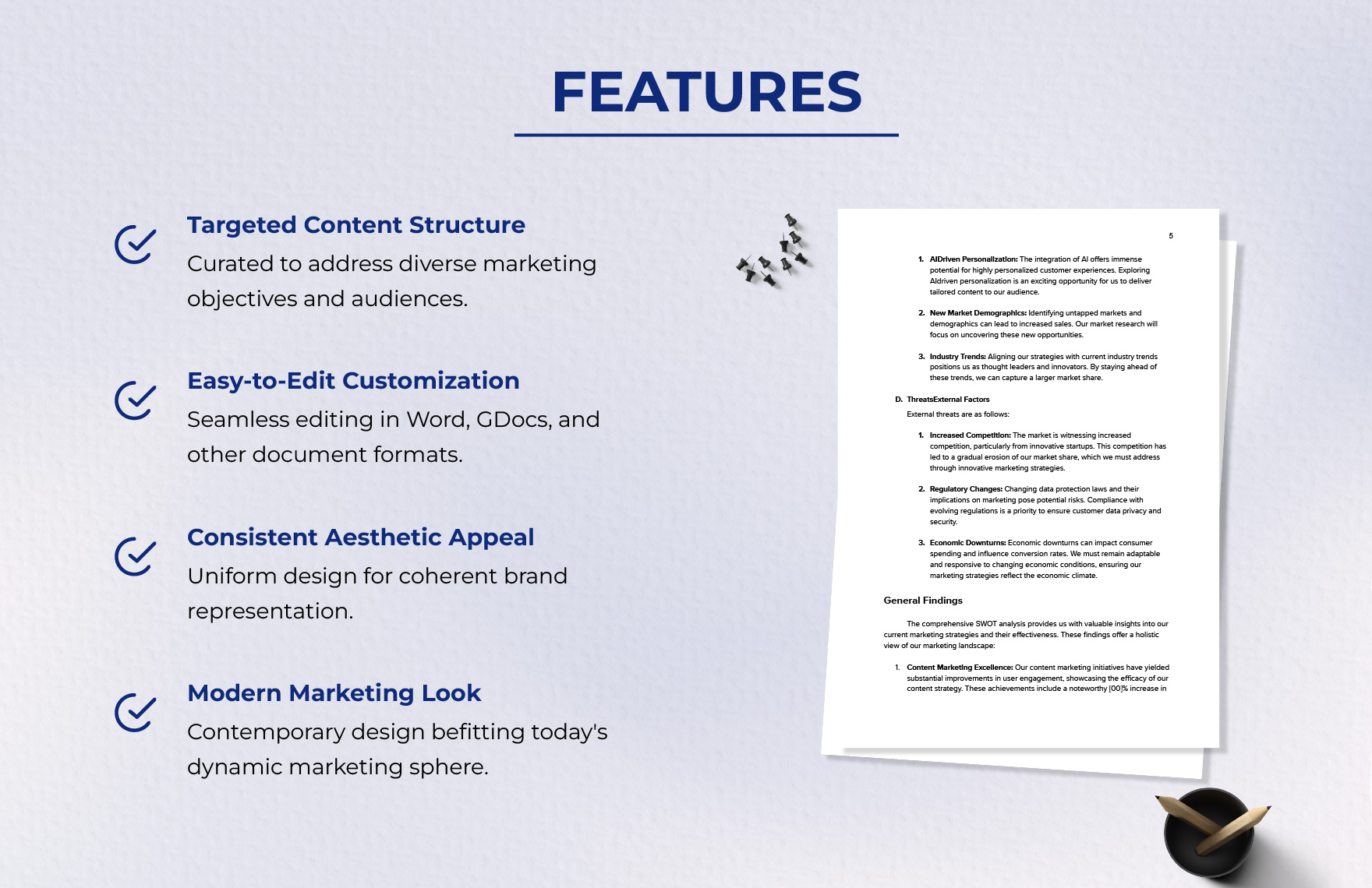 Marketing Funnel SWOT Analysis Template