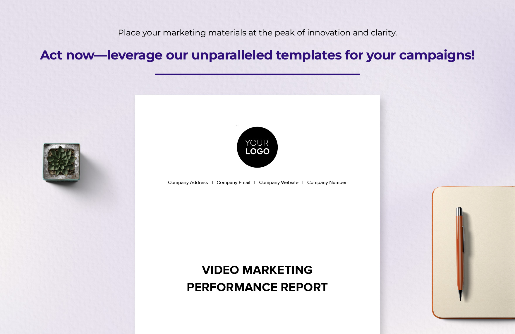 Video Marketing Performance Report Template