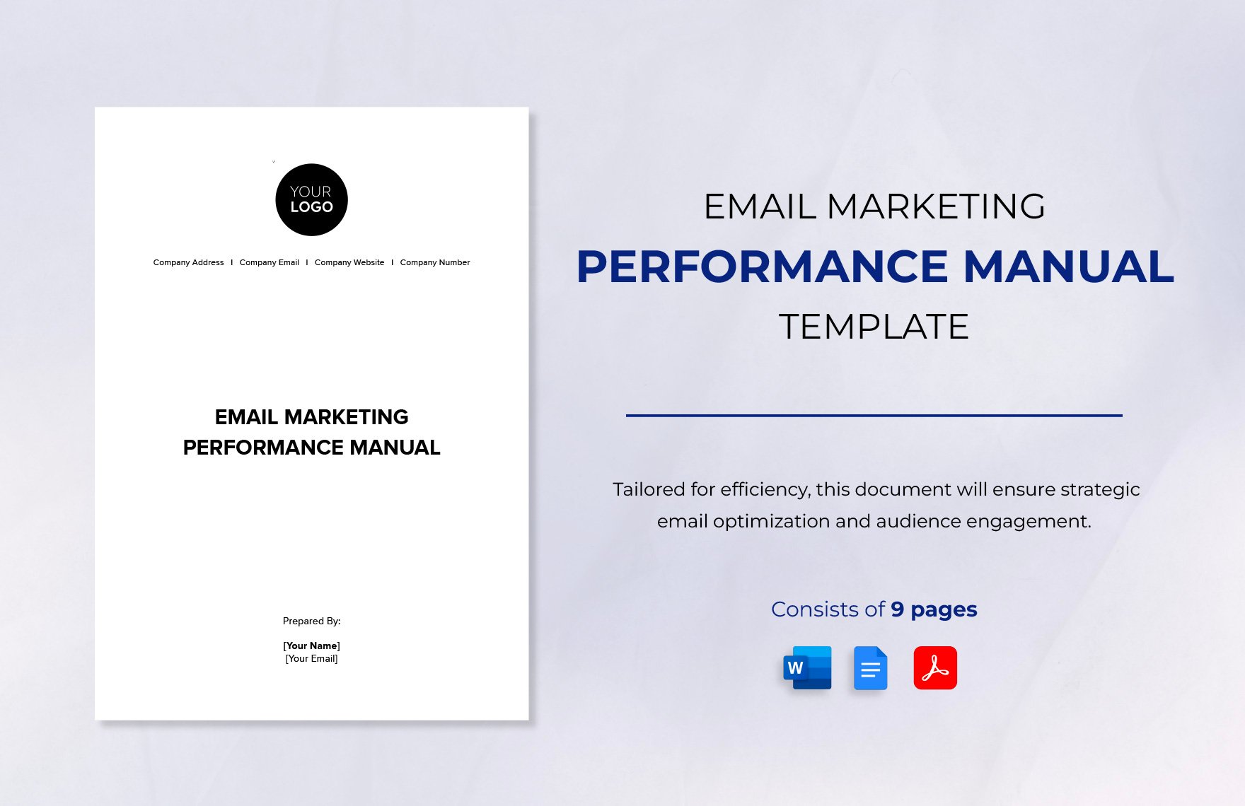 Email Marketing Performance Manual Template in Word, Google Docs, PDF