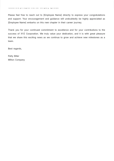 Free Professional Promotion Announcement Letter Template to Edit Online