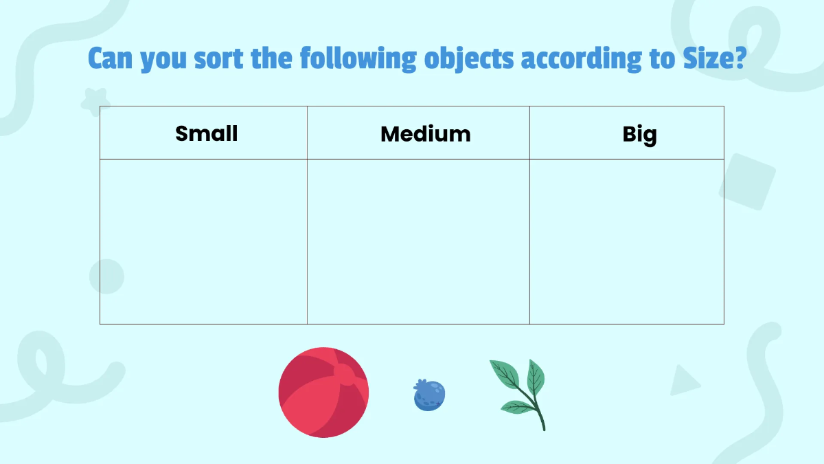 Free Sorting Objects by Attributes Template to Edit Online