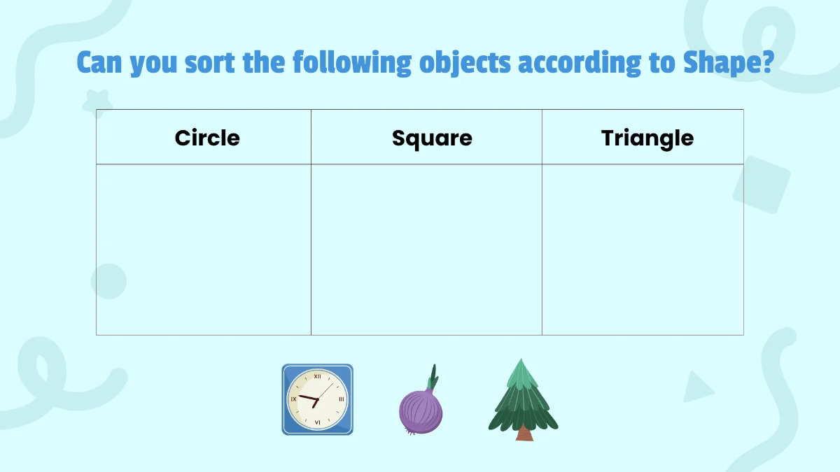 Free Sorting Objects by Attributes Template to Edit Online