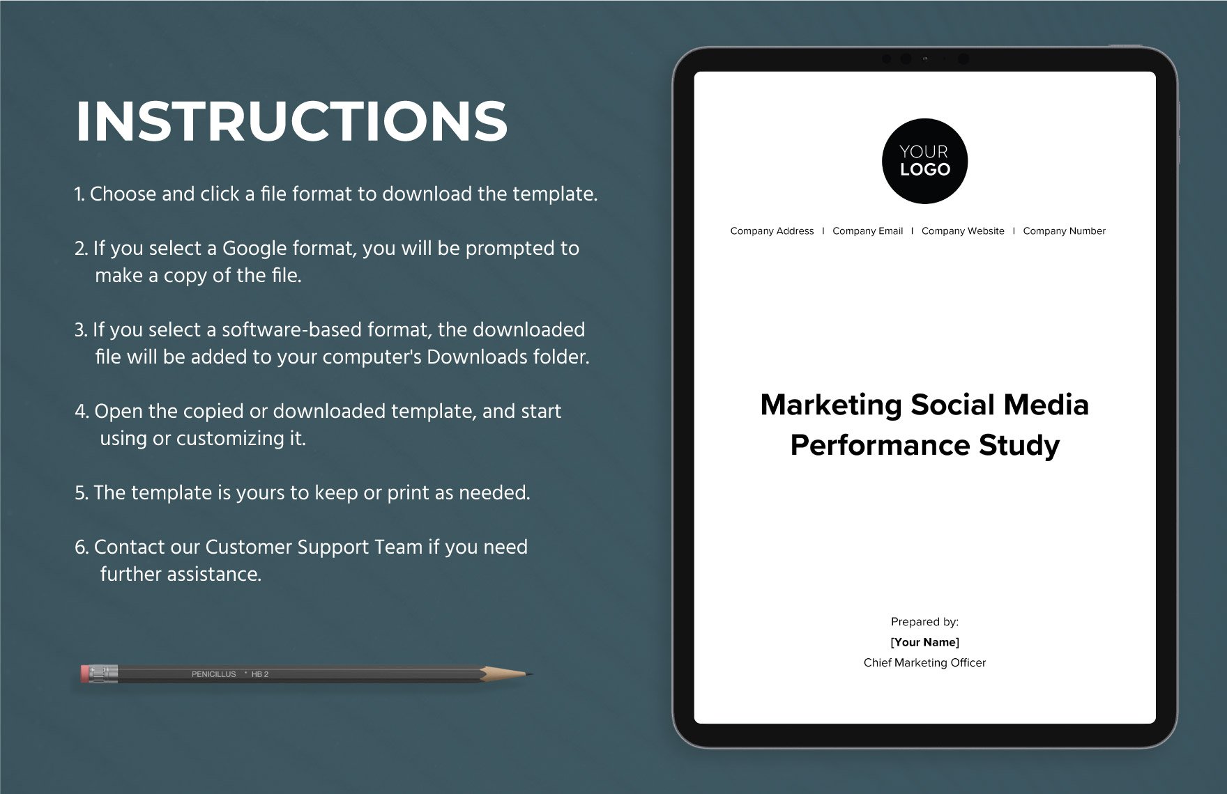 Marketing Social Media Performance Study Template
