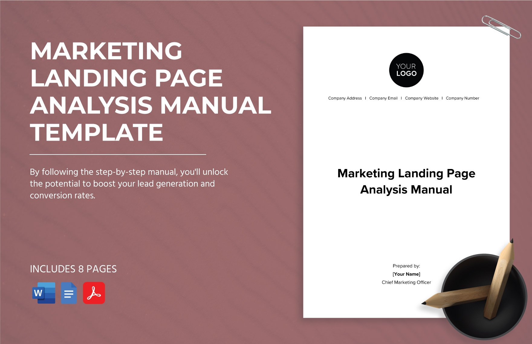 Marketing Landing Page Analysis Manual Template
