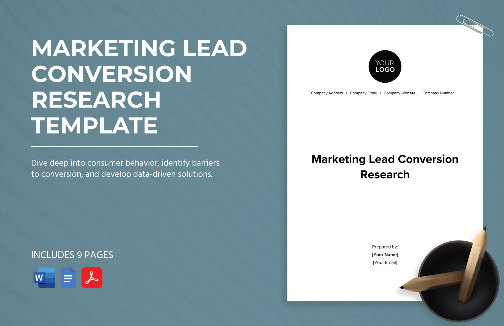 Marketing Lead Conversion Research Template in Word, Google Docs, PDF