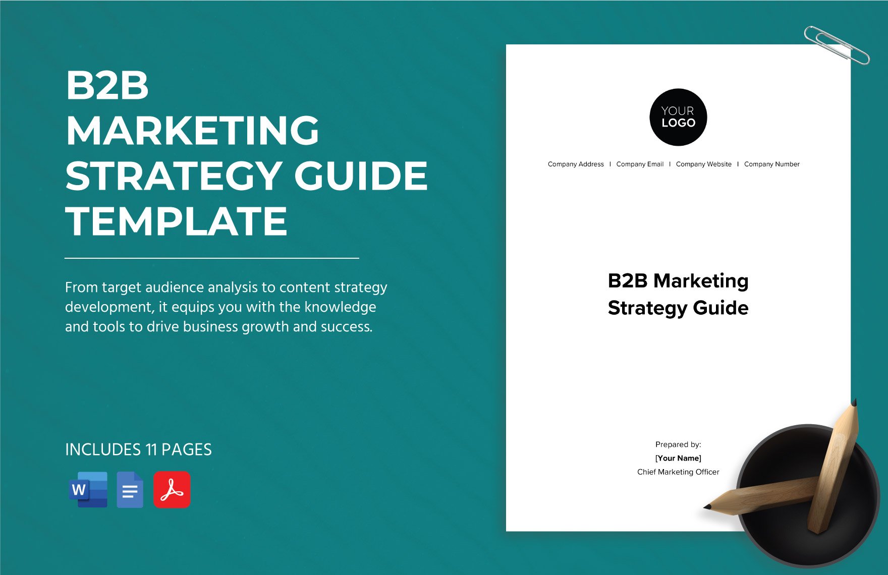 B2B Marketing Strategy Guide Template in Word, Google Docs, PDF