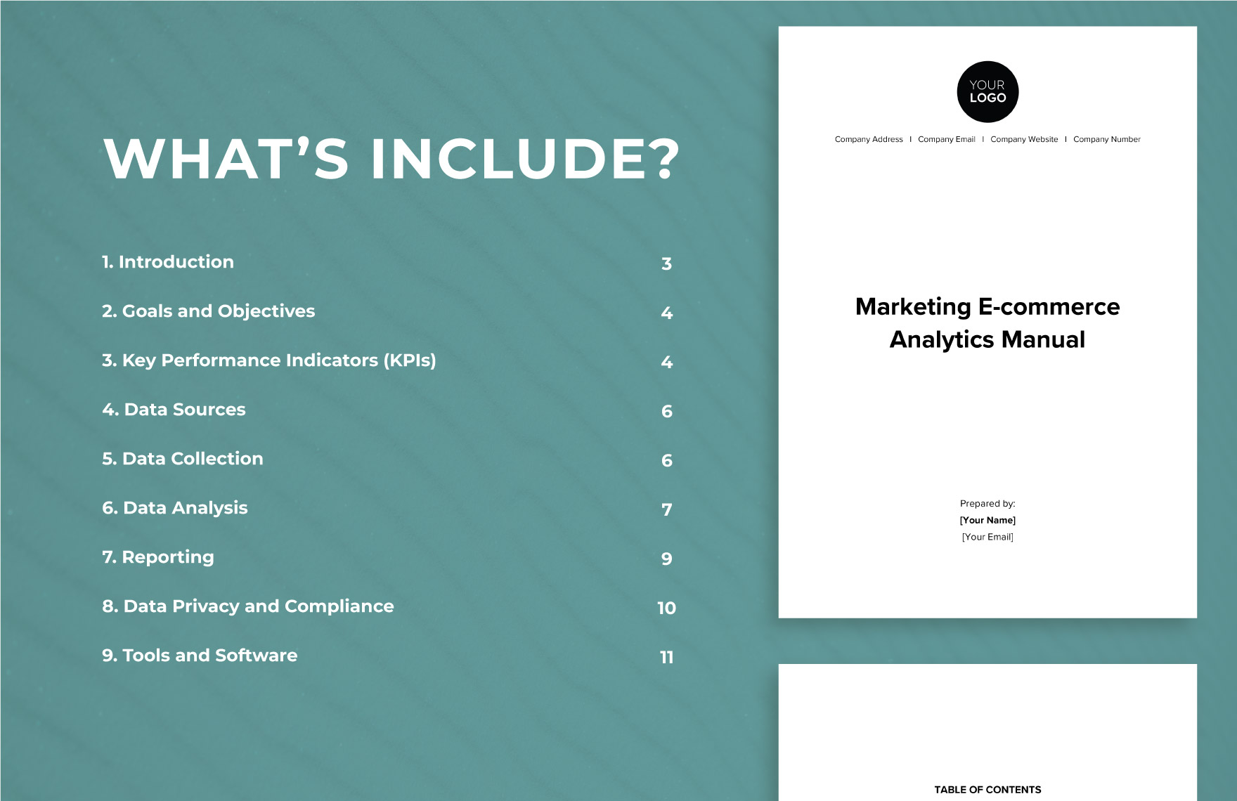 Marketing E-commerce Analytics Manual Template