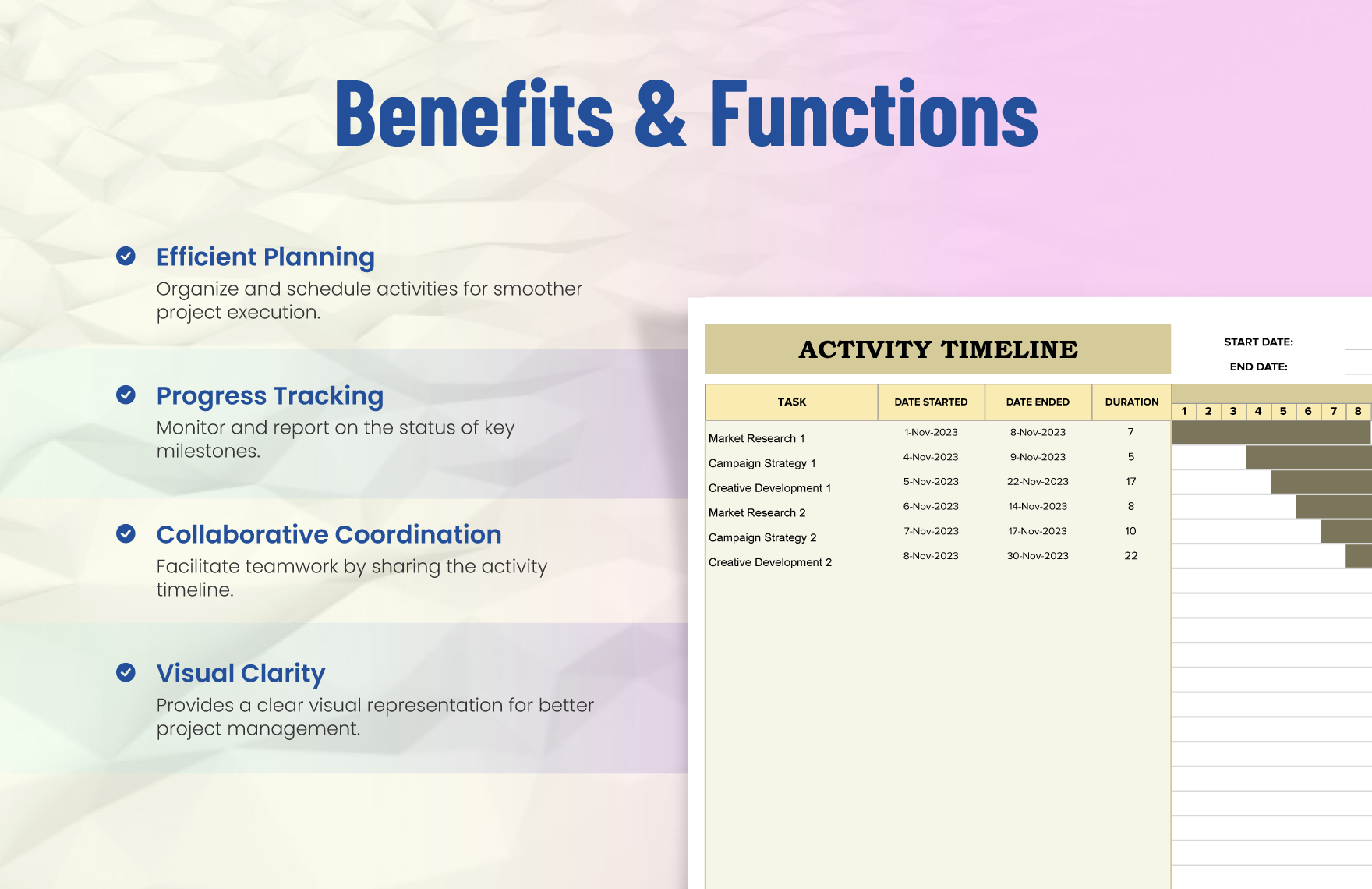 Activity Timeline Template