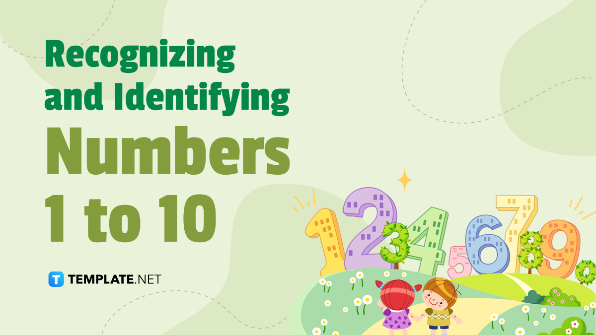 Free Recognizing and Identifying Numbers 1 to 10 Template
