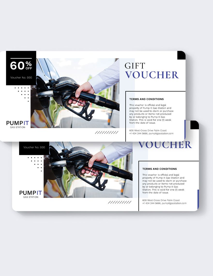 Free Gas Promotion Voucher Template Download in Word, Illustrator