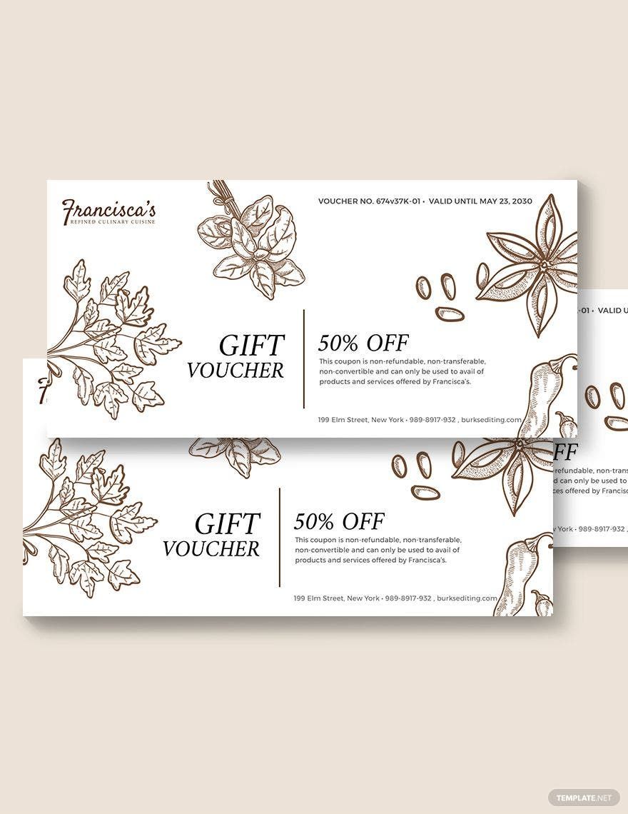 Blank Business Voucher Template in Word, Illustrator, PSD, Apple Pages, Publisher