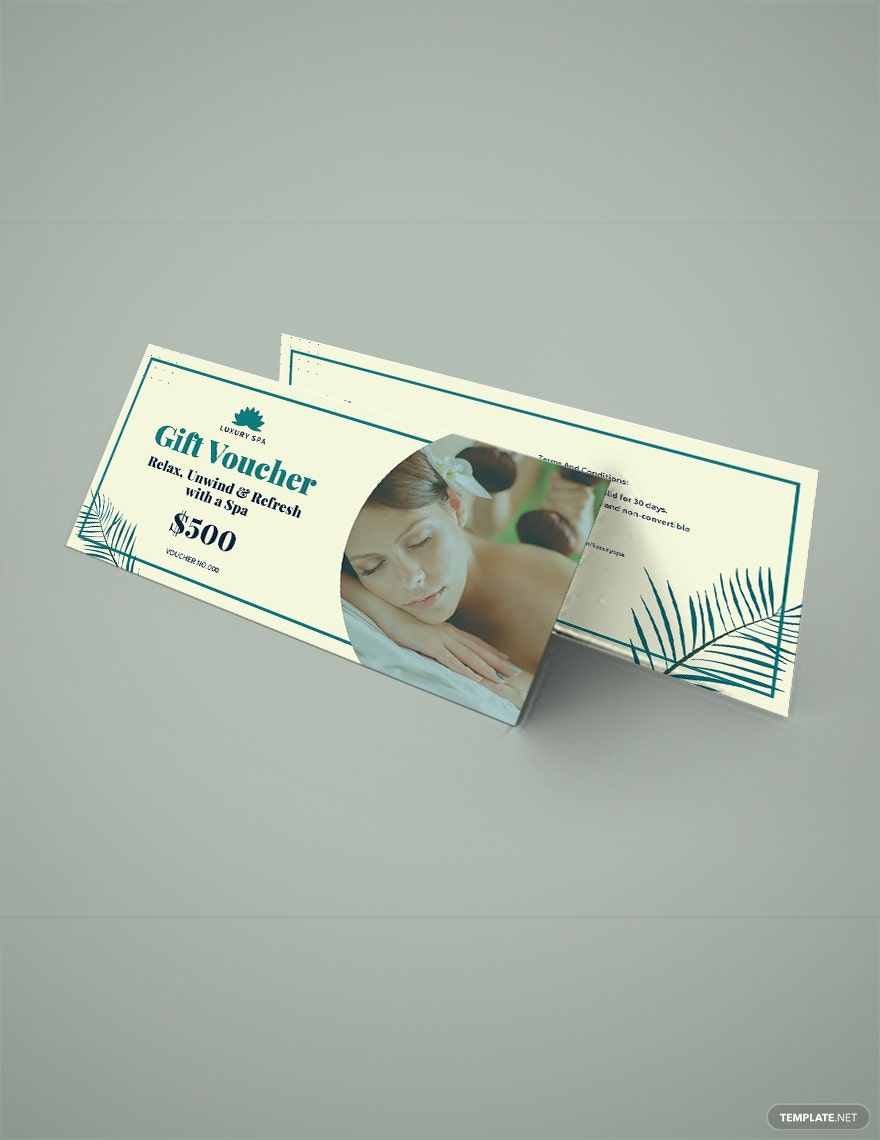Spa Gift Voucher For Corporate Template