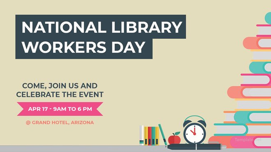National Library Workers Day Google Plus Cover Template
