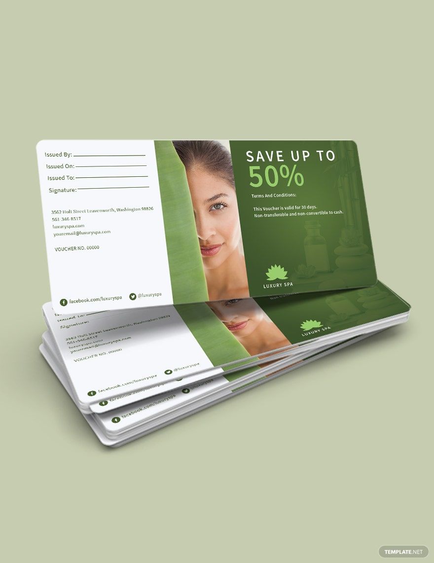 Spa Promotion Offer Voucher Template